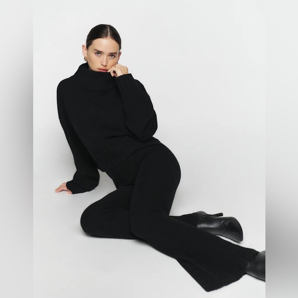 NEW NWT Reformation Austino Cashmere Ribbed Pants